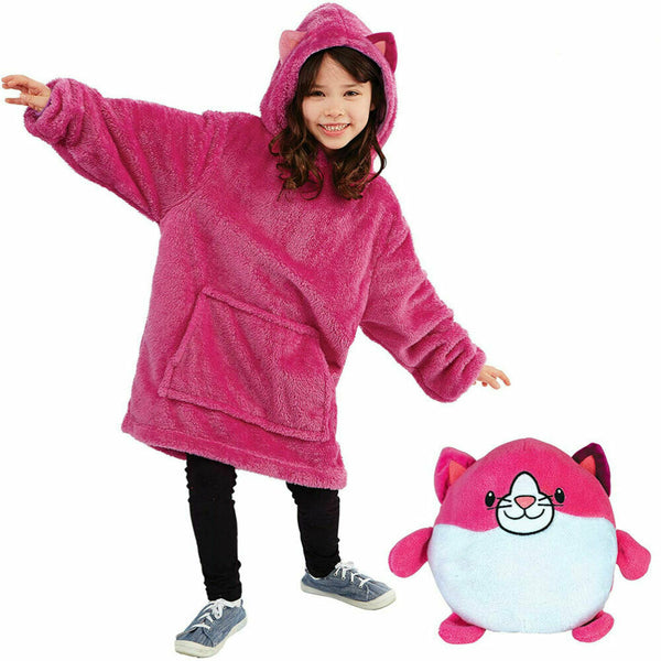 Kids Comfy Blanket Hoodie Ultra Plush Giant Sweatshirt Huggle Fleece Warm Hooded Deals499