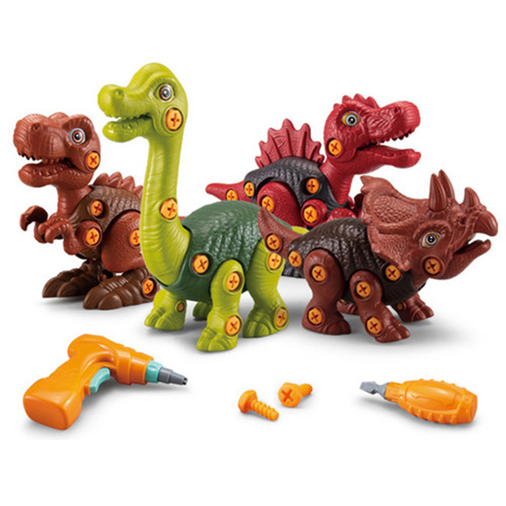 4PCS Take Apart Dinosaur Drill Kids Learning Construction Building Toys Gift Deals499