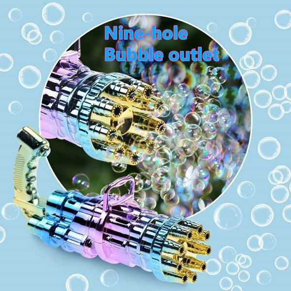 Automatic Gatling Bubble Gun Summer Soap Water Bubble Machine With Light Kid Toy Deals499