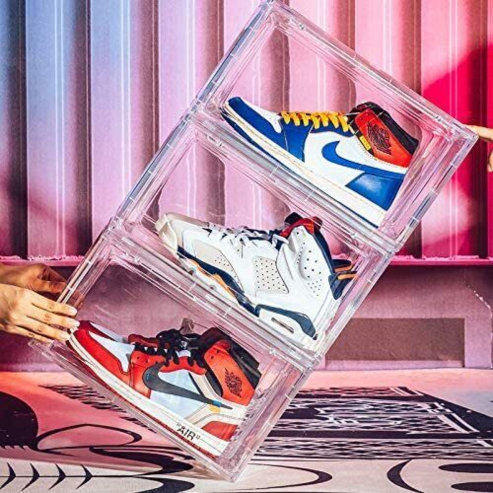 Shoe Display Box Clear Container Stackable Boxes Storage Case from Deals499 at Deals499