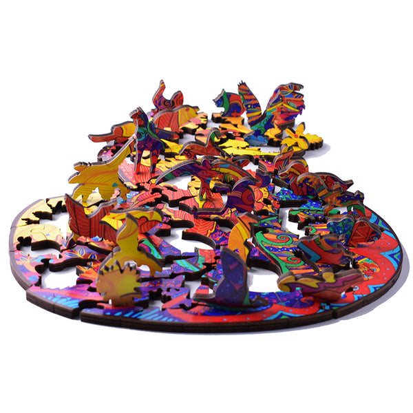 A3 Fox Wooden Jigsaw Puzzles Unique Animal Shape Adult Kid Home Decor Toy Gift Deals499