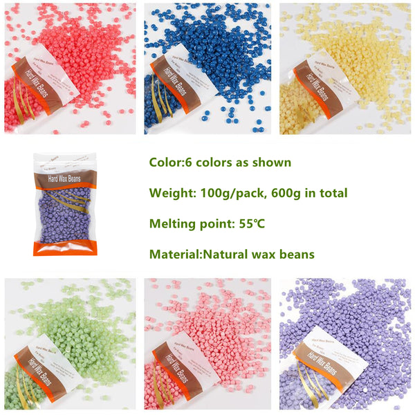 6x100g Hard Wax Beans Remover With 20 Wooden Sticks Deals499