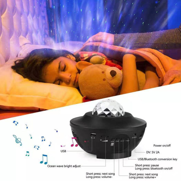 LED Galaxy Starry Night Light Projector Ocean Star Sky Party Baby Kids Room Lamp Deals499