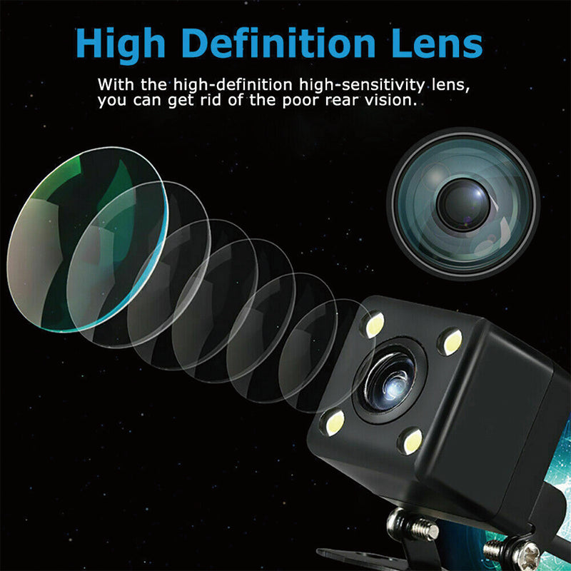 1080P Rear View Reversing Mirror 4.3'' Front And Rear DVR Car Dash Camera Dual Lens Deals499