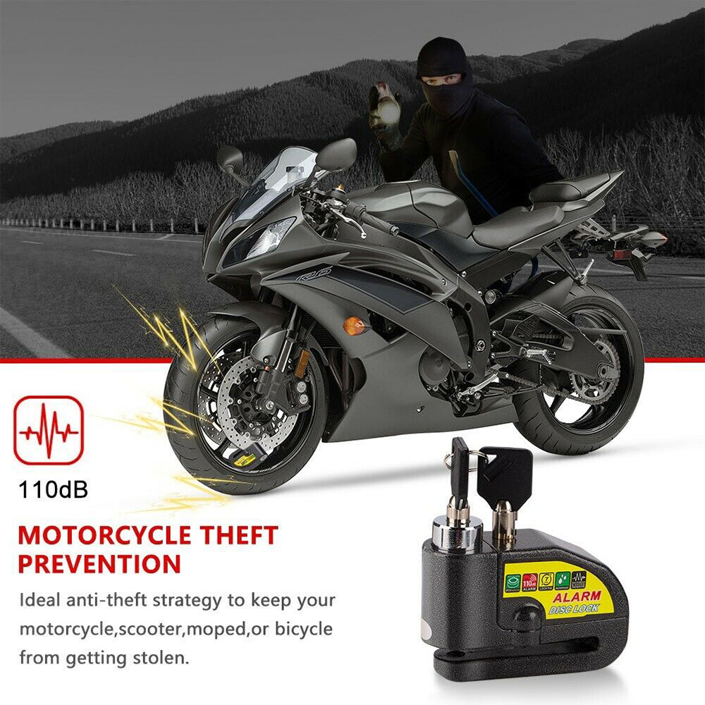 Motorcycle Alarm Disc Lock Brake Handlebar Throttle Grip Lock Bike Security Deals499