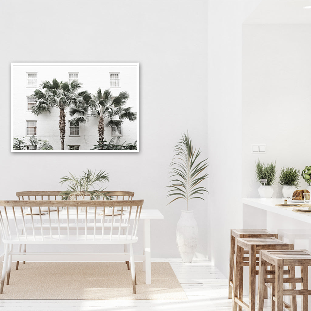 60cmx90cm Palm Tree White Frame Canvas Wall Art Deals499
