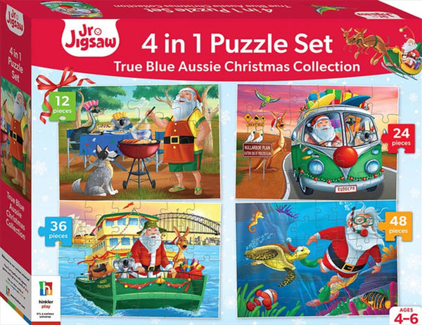 Jr Jigsaw 4-in-1 True Blue Aussie Christmas Collection Deals499