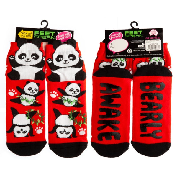 Festive Panda Feet Speak Socks from Deals499 at Deals499