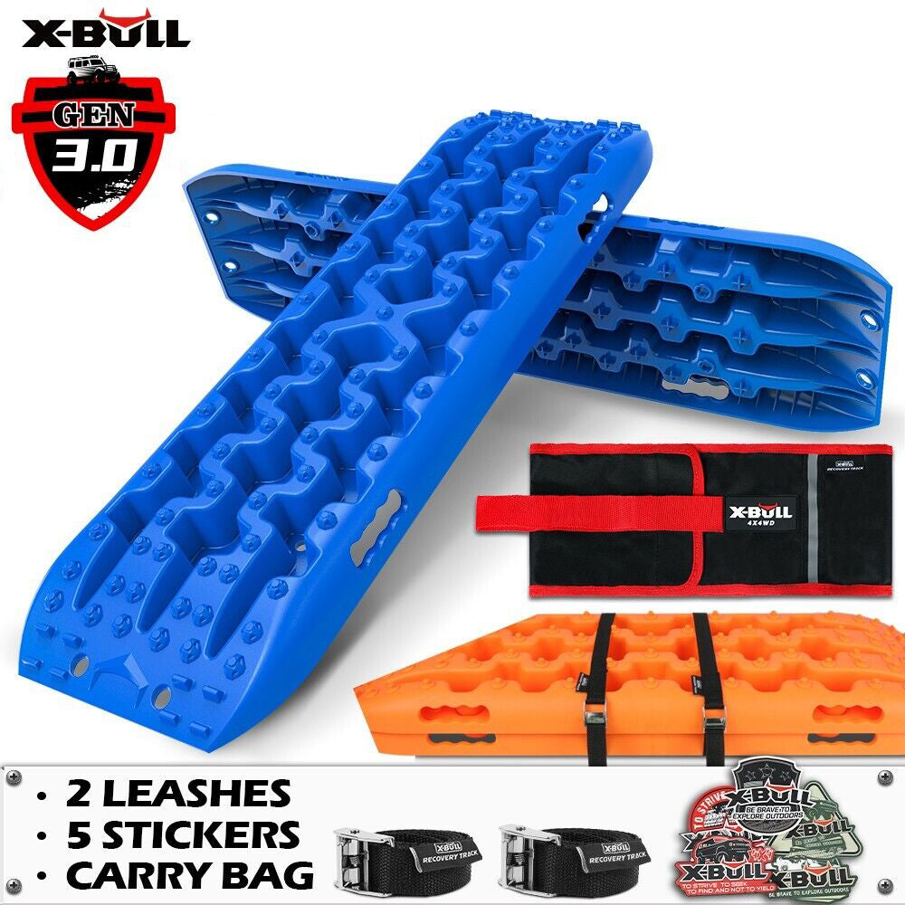X-BULL Recovery tracks kit Boards 4WD strap mounting 4x4 Sand Snow Car qrange GEN3.0 6pcs blue Deals499