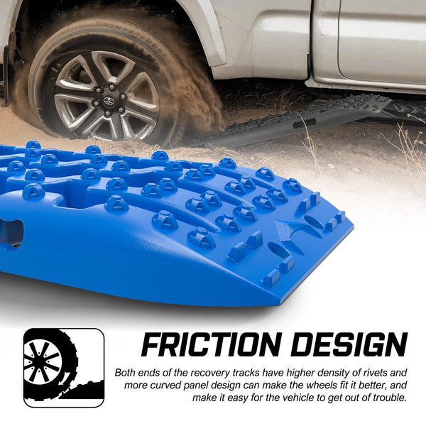 X-BULL Recovery tracks kit Boards 4WD strap mounting 4x4 Sand Snow Car qrange GEN3.0 6pcs blue Deals499