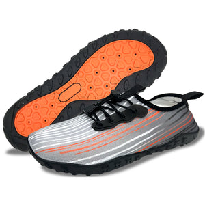 Water Shoes for Men and Women Soft Breathable Slip-on Aqua Shoes Aqua Socks for Swim Beach Pool Surf Yoga (Grey Size US 6.5) from Deals499 at Deals499