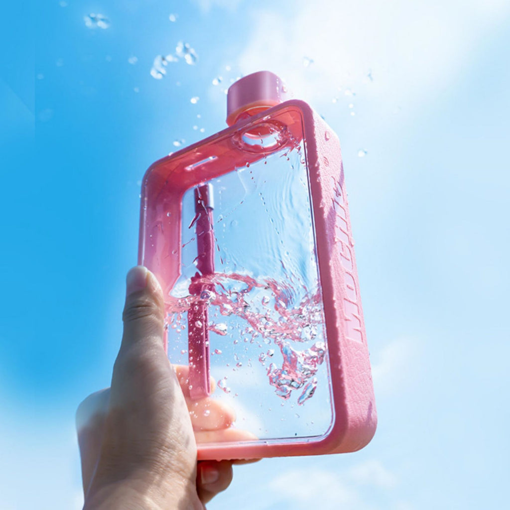 A5 Flat Water Bottle Portable Travel Mug BPA Free Water Bottle (Pink) Deals499