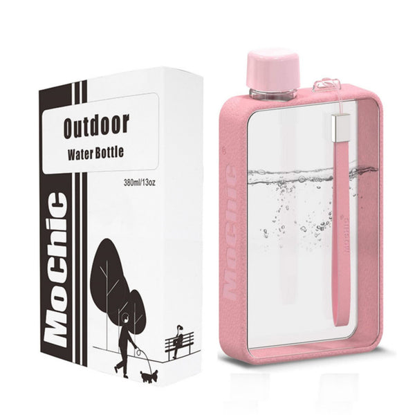 A5 Flat Water Bottle Portable Travel Mug BPA Free Water Bottle (Pink) Deals499