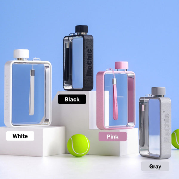 A5 Flat Water Bottle Portable Travel Mug BPA Free Water Bottle (Pink) Deals499