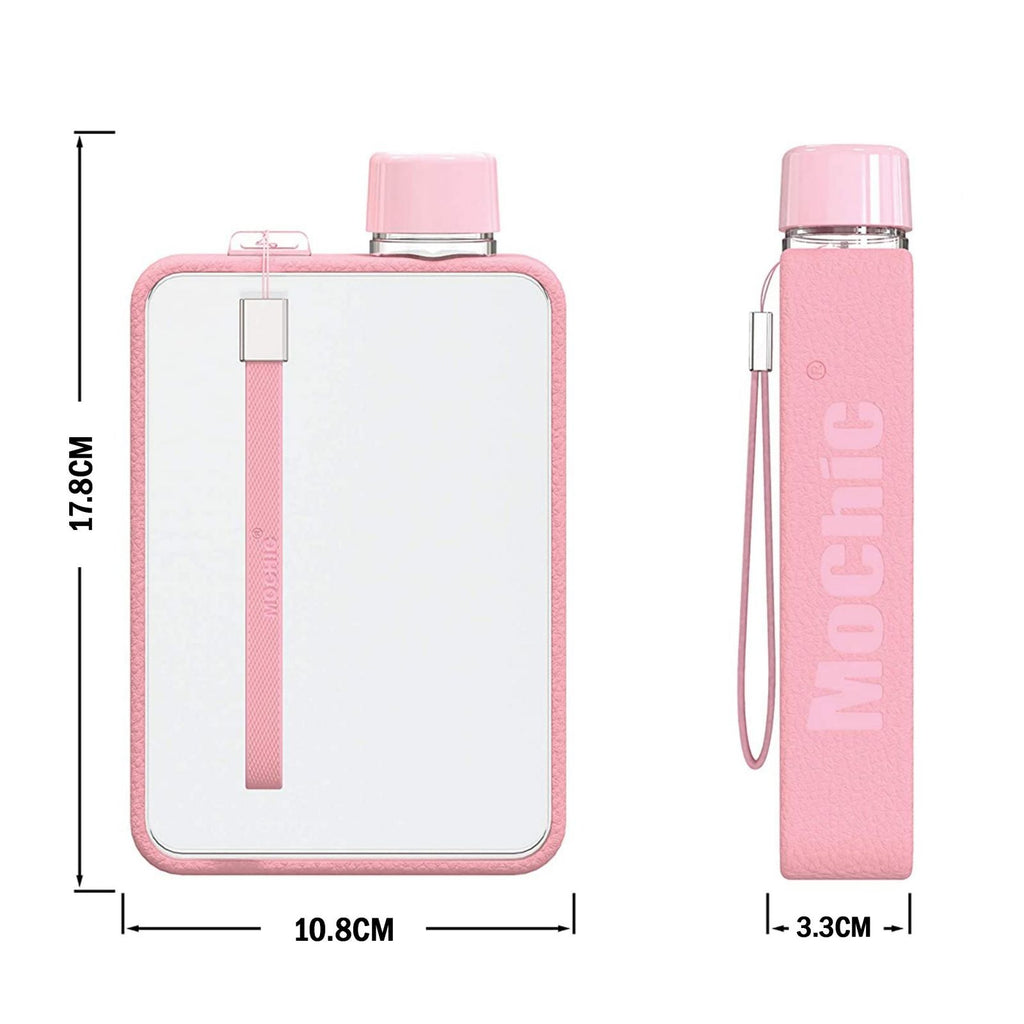 A5 Flat Water Bottle Portable Travel Mug BPA Free Water Bottle (Pink) Deals499