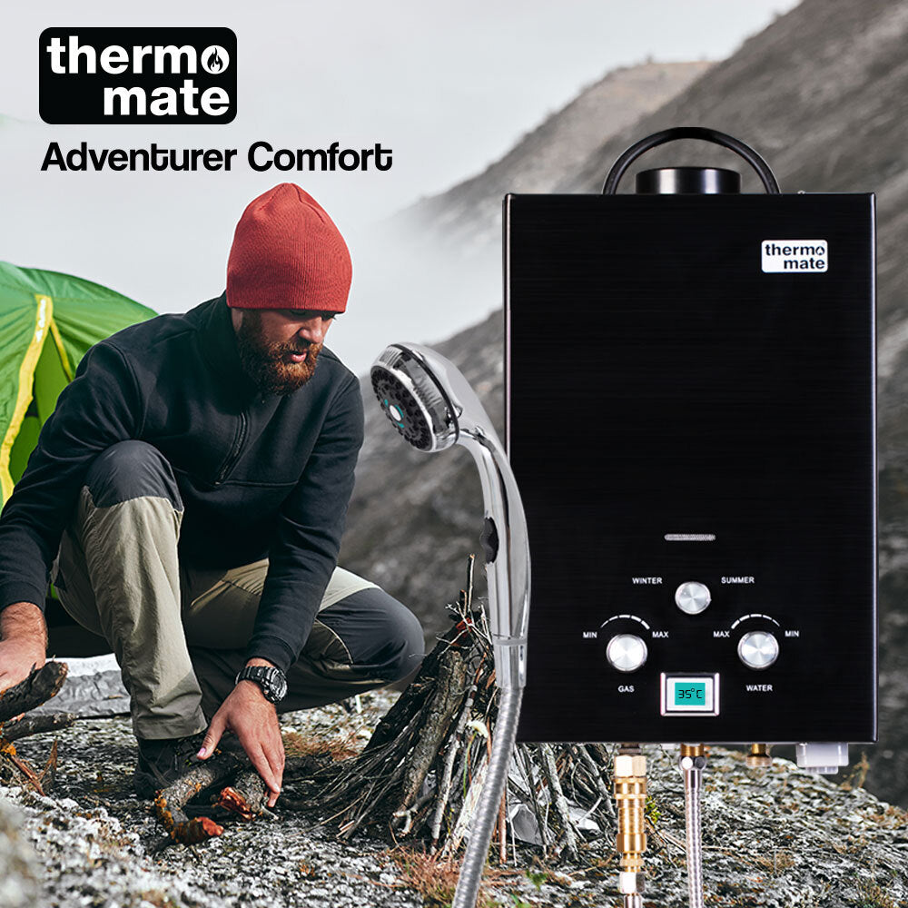 Thermomate Outdoor Water Heater Gas Camping Portable Tankless Hot Shower Deals499
