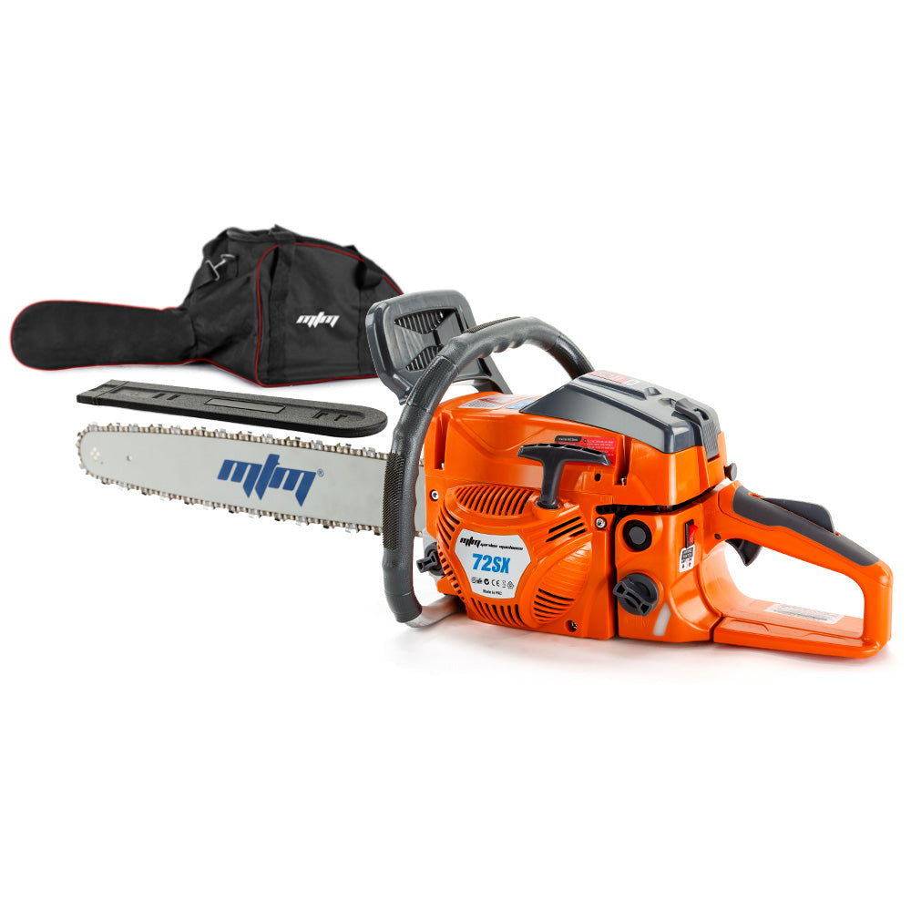 MTM Petrol Commercial Chainsaw 22 Bar Chain Saw E-Start Tree Pruning Top Handle Deals499