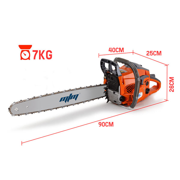 MTM Chainsaw Petrol Commercial 20 Bar E-Start Tree Pruning Chain Saw HP Deals499