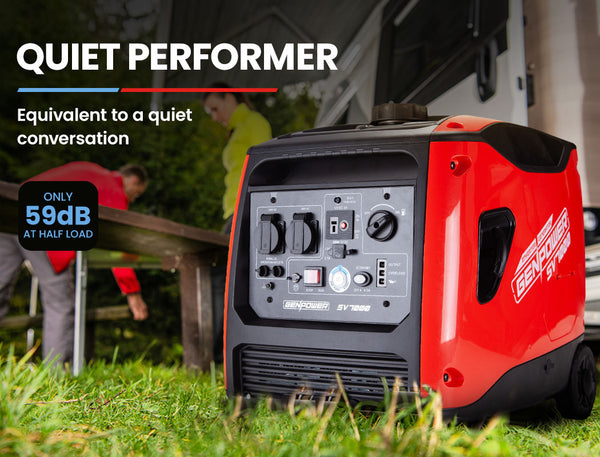 GENPOWER Inverter Generator 4500W Peak Pure Sine Portable Camping Petrol Rated Deals499