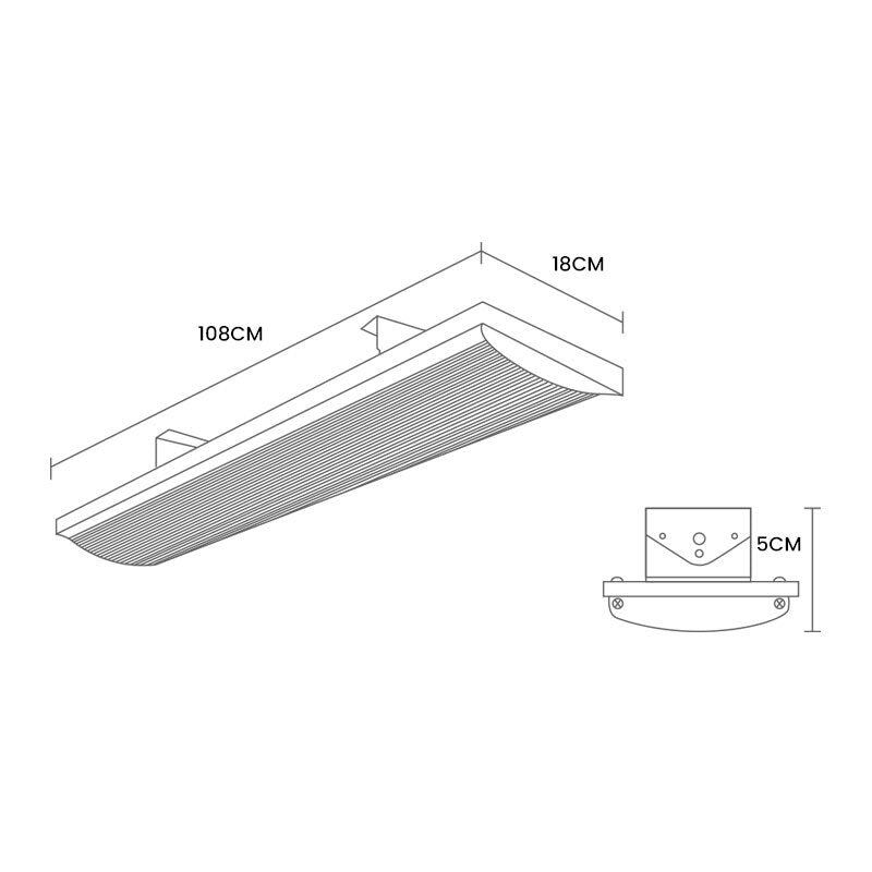 BIO 2400W Outdoor Strip Heater Electric Radiant Panel Bar Mounted Wall Ceiling Deals499