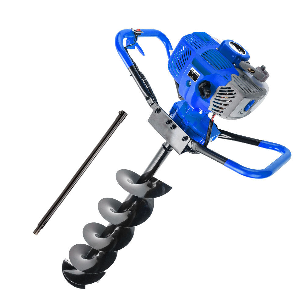 POWERBLADE Post Hole Digger 62CC Posthole Earth Auger Fence Borer Petrol Drill Deals499