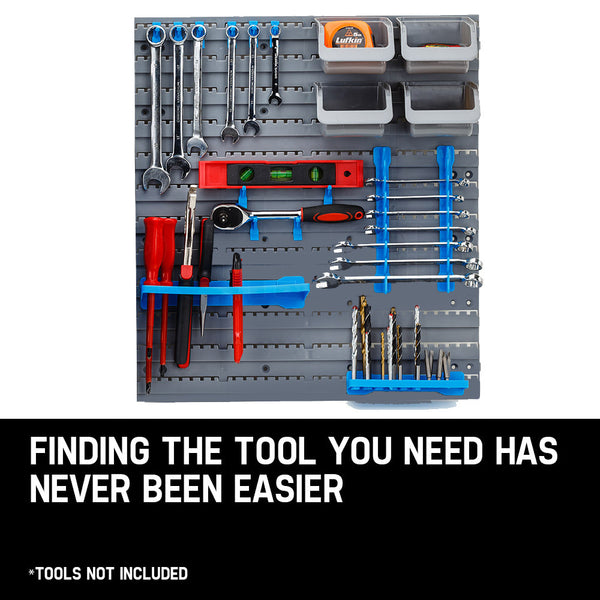 Baumr-AG 44 Part Storage Bin Rack Wall Mounted Tool Organiser Box Shelving Deals499