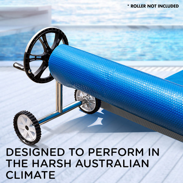 AURELAQUA Solar Swimming Pool Cover 400 Micron Heater Bubble Blanket 6x3.2m from Deals499 at Deals499