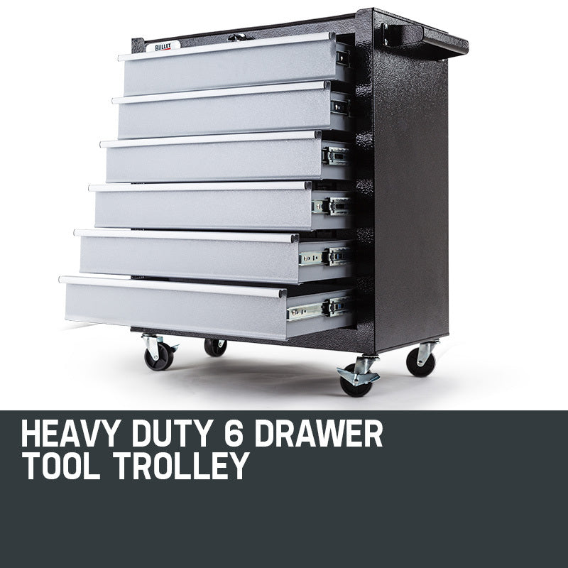 BULLET 6 Drawer Tool Box Cabinet Trolley Garage Toolbox Storage Mechanic Chest Deals499
