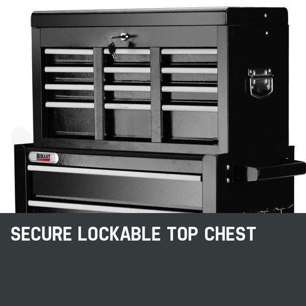 BULLET 8 Drawer Tool Box Cabinet Chest Storage Toolbox Garage Organiser Set Deals499