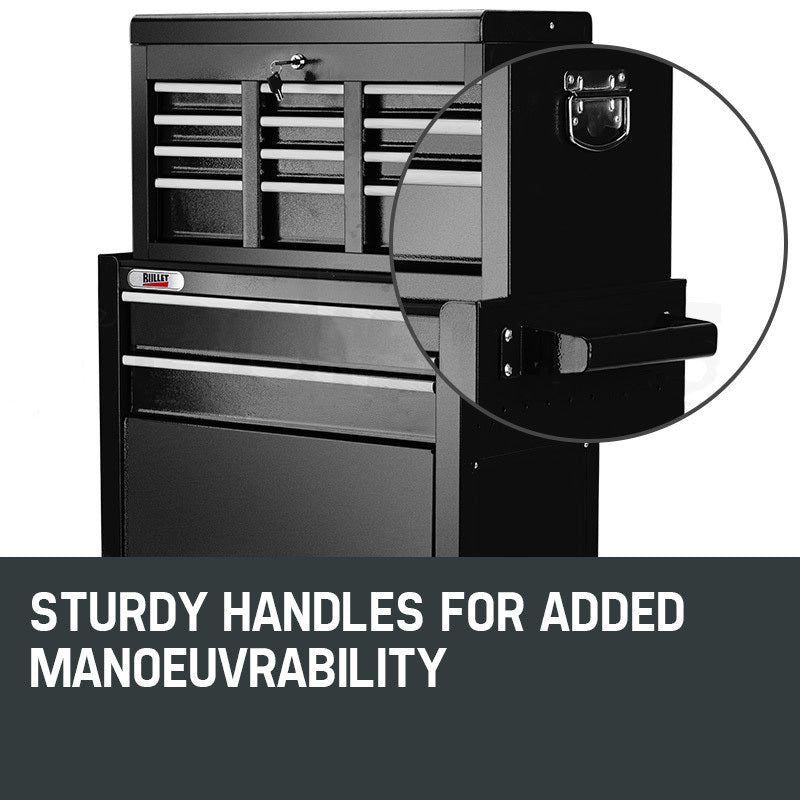 BULLET 8 Drawer Tool Box Cabinet Chest Storage Toolbox Garage Organiser Set Deals499