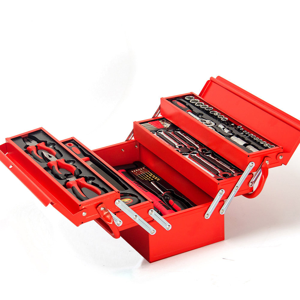 BULLET 118pc Tool Kit Box Set Metal Spanner Socket Organizer Household Toolbox Deals499
