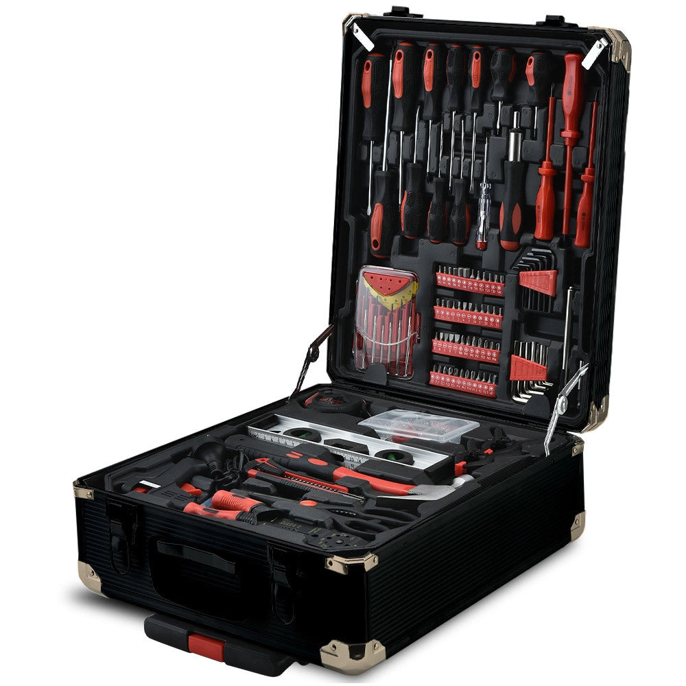 BULLET 925PC Tool Box On Wheels Kit Trolley Mobile Handle Toolbox Set Storage Deals499