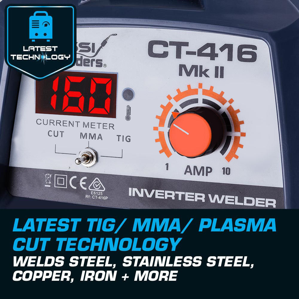 ROSSI CT-416 Welder Inverter TIG MMA ARC Plasma Cutter Welding Machine Portable Deals499