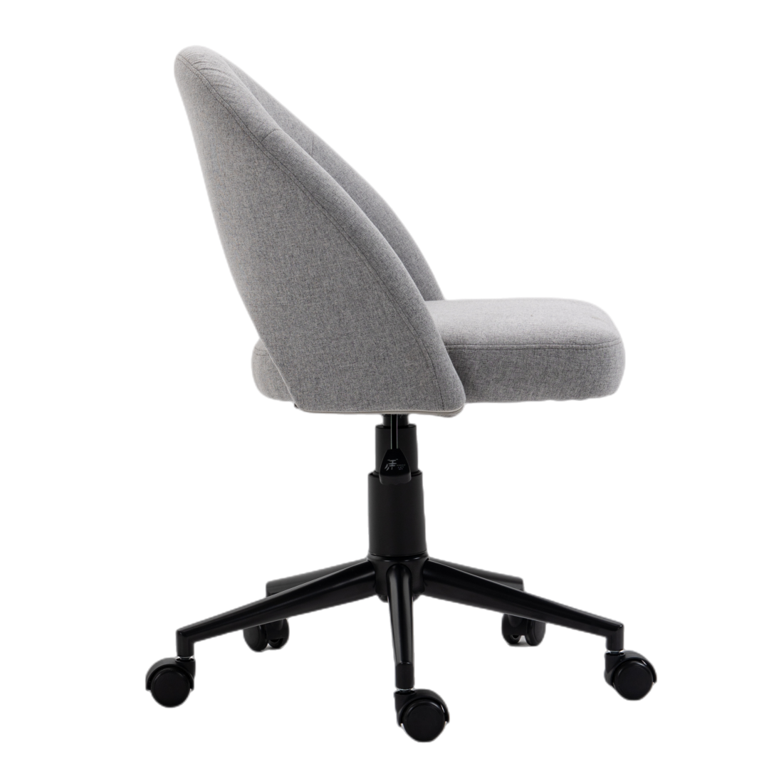 Fabric Office Chair Computer Upholstered Swivel Home Desk Chair  Grey Deals499