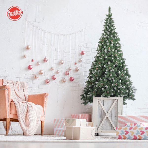 Festiss 2.4m Christmas Tree With White Snow FS-TREE-01 Deals499