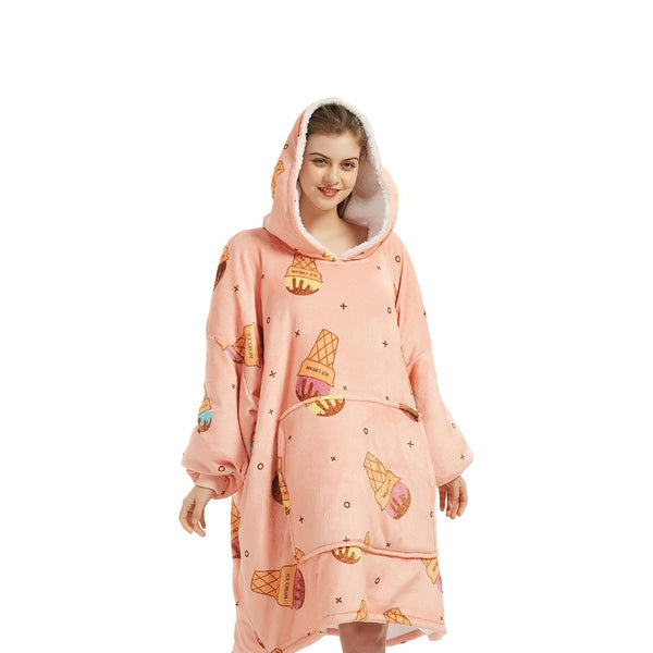 GOMINIMO Hoodie Blanket Ice Cream Pink HM-HB-110-AYS from Deals499 at Deals499