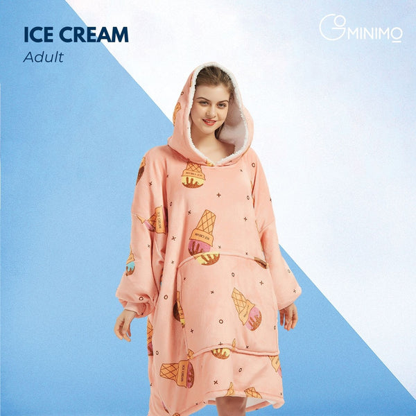 GOMINIMO Hoodie Blanket Ice Cream Pink HM-HB-110-AYS from Deals499 at Deals499