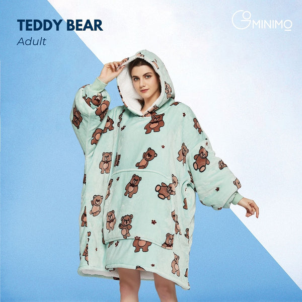 GOMINIMO Hoodie Blanket Adult Teddy Bear Green HM-HB-111-AYS from Deals499 at Deals499