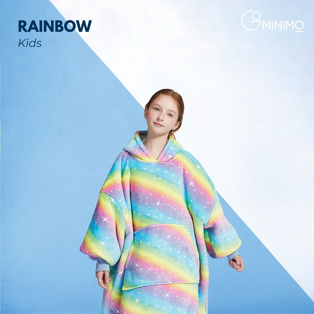 GOMINIMO Hoodie Blanket Kids Rainbow HM-HB-115-AYS from Deals499 at Deals499