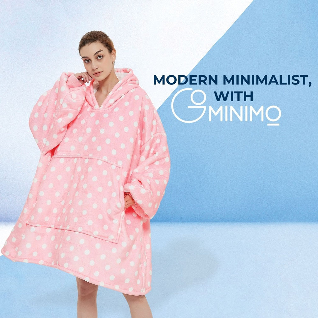 GOMINIMO Hoodie Blanket Long Navy Blue HM-HB-117-AYS from Deals499 at Deals499