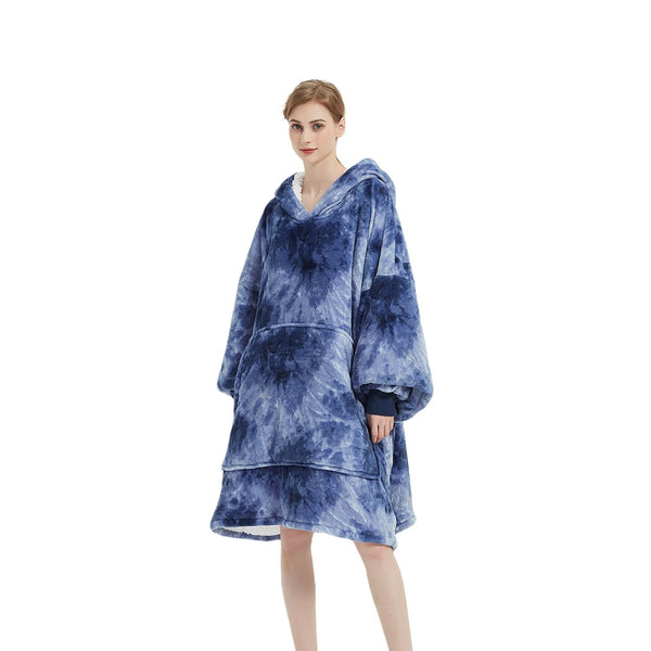 GOMINIMO Hoodie Blanket Adult Tie-Dyed Blue GO-HB-127-AYS from Deals499 at Deals499