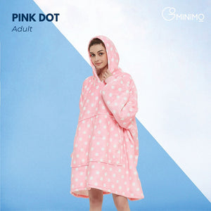GOMINIMO Hoodie Blanket Light Pink Polka Dot HM-HB-101-AYS from Deals499 at Deals499