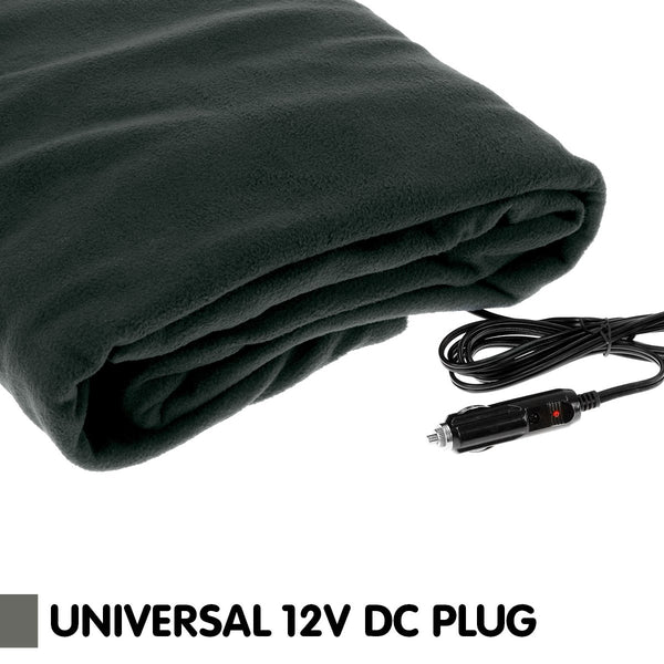 Laura Hill Heated Electric Car Blanket 150x110cm 12v - Black from Deals499 at Deals499