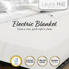 Laura Hill Heated Electric Blanket Double Size Fitted Polyester Underlay Winter Throw - White from Deals499 at Deals499