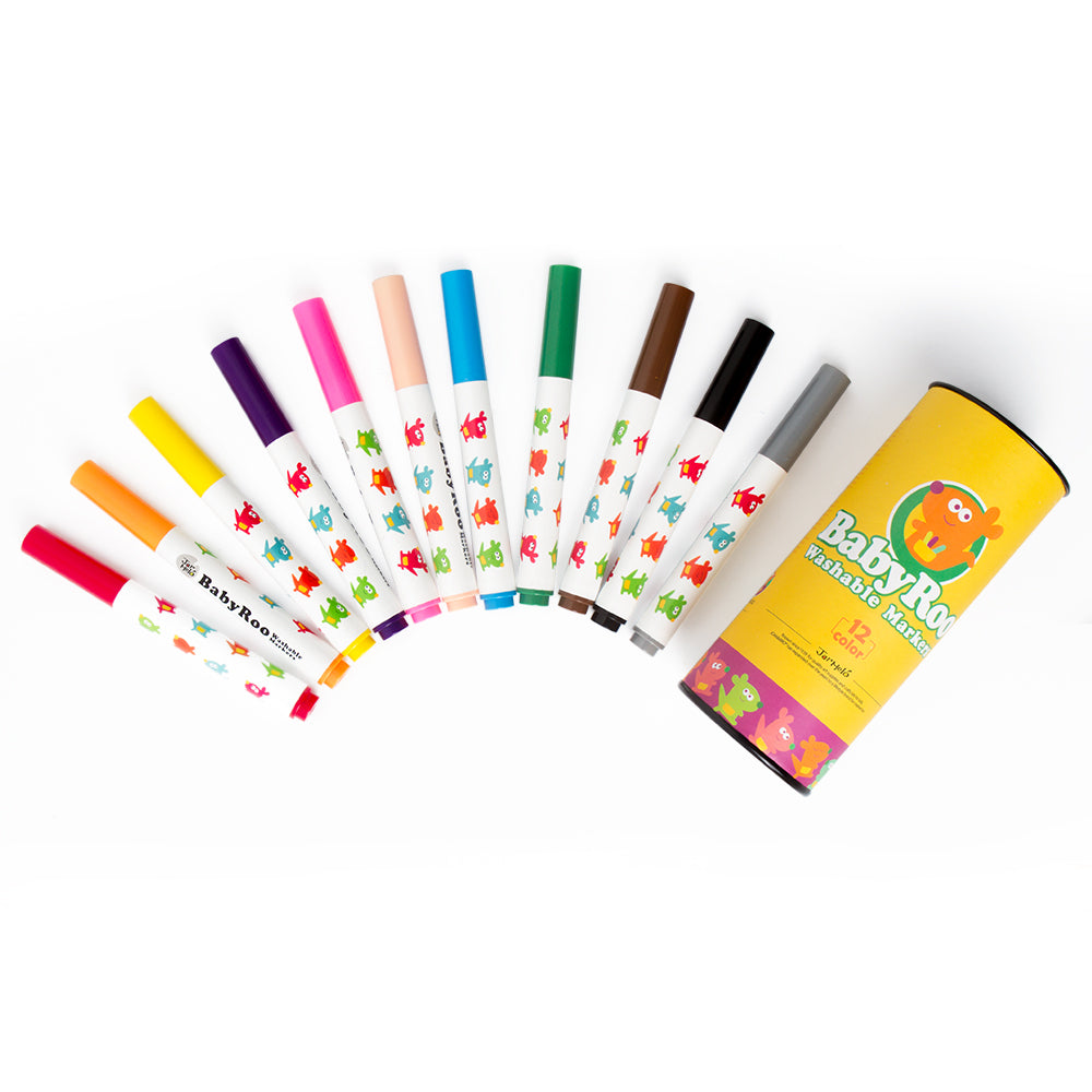 WASHABLE MARKERS -BABY ROO 12 COLORS Deals499