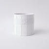 Tree Stripes Leather Look Cylinder Pot - White (Large) Deals499