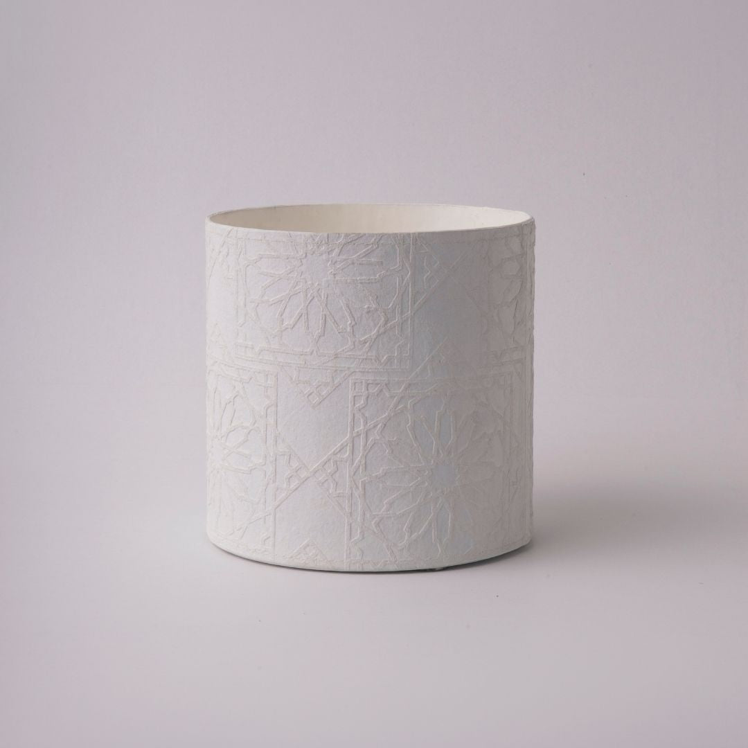 Tree Stripes Cylinder Pot Diwali - White (Large) Deals499