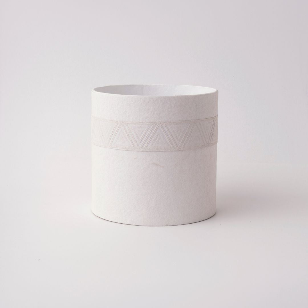 Tree Stripes Cylinder Pot Kilima - Chalk (Medium) Deals499