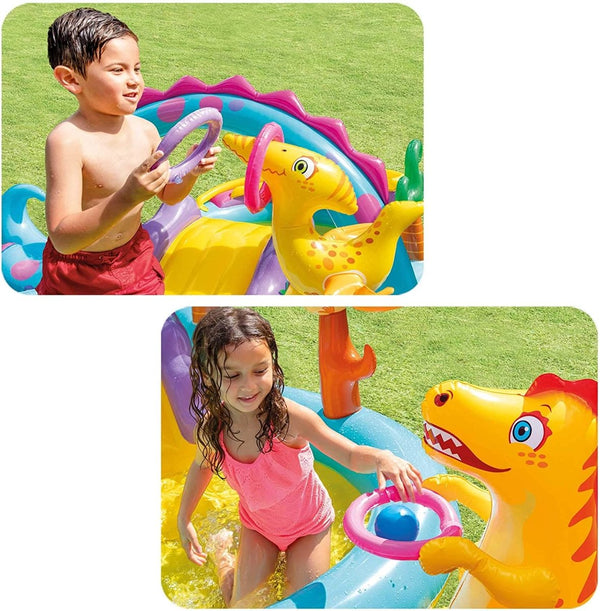 INTEX Dinoland Inflatable Play Centre Paddling Pool & Water Slide 57135NP Deals499
