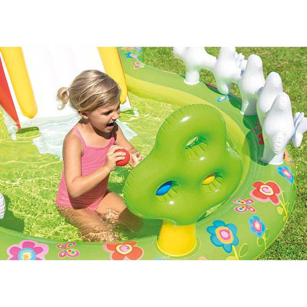INTEX  Colorful Inflatable My Garden Water Filled Play Center with Slide 57154NP Deals499